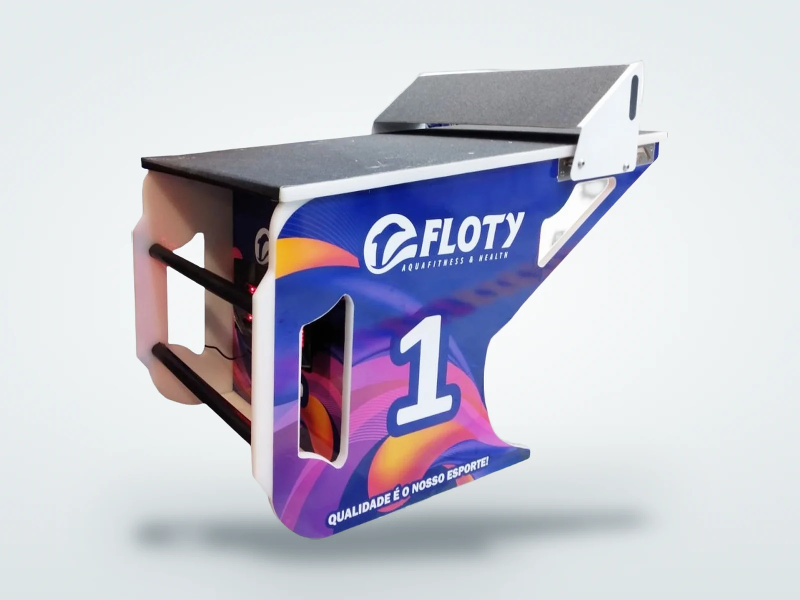 Bloco de partida Tokyo Floty com rampa em inox e arte personalizada