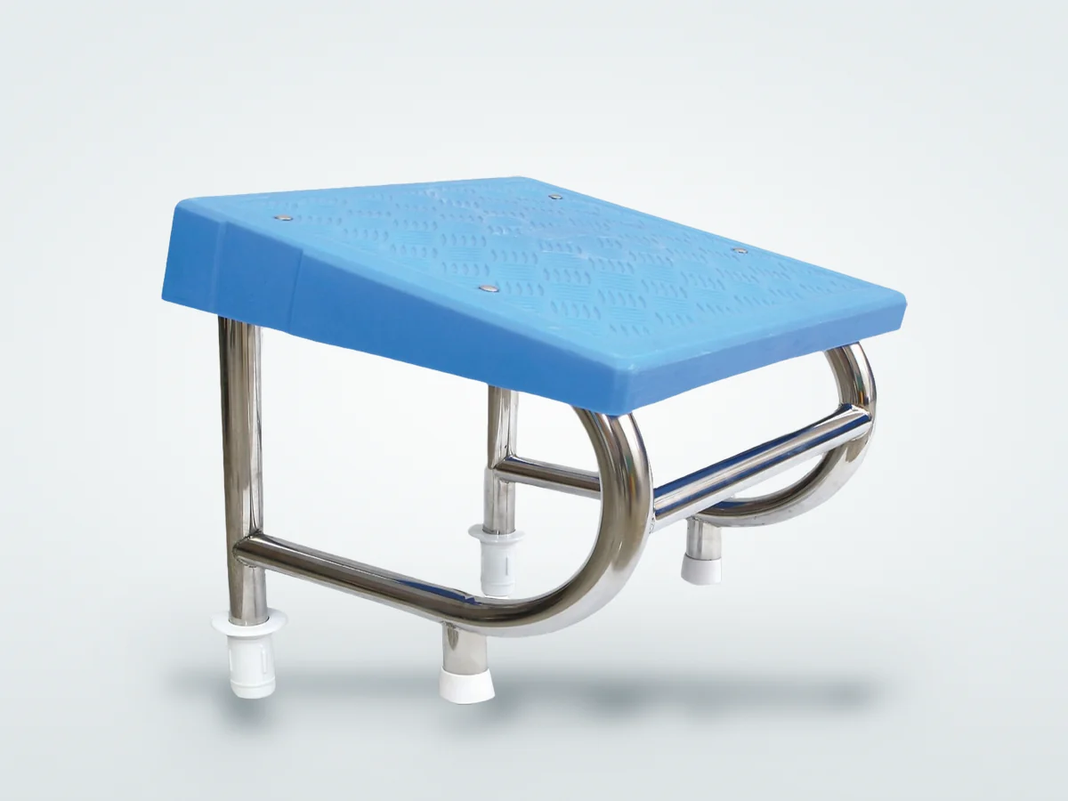 Bloco de partida removível Floty de 4 apoios, em inox com base azul