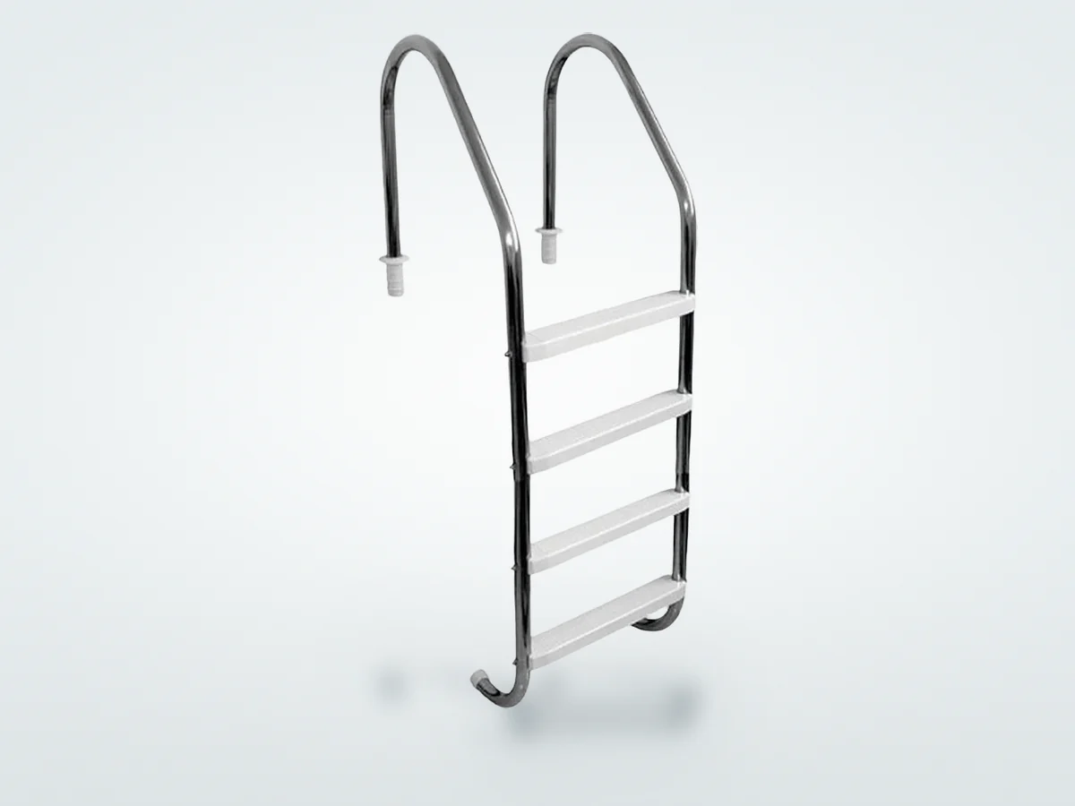 Escada tradicional de aço inox Floty para piscina