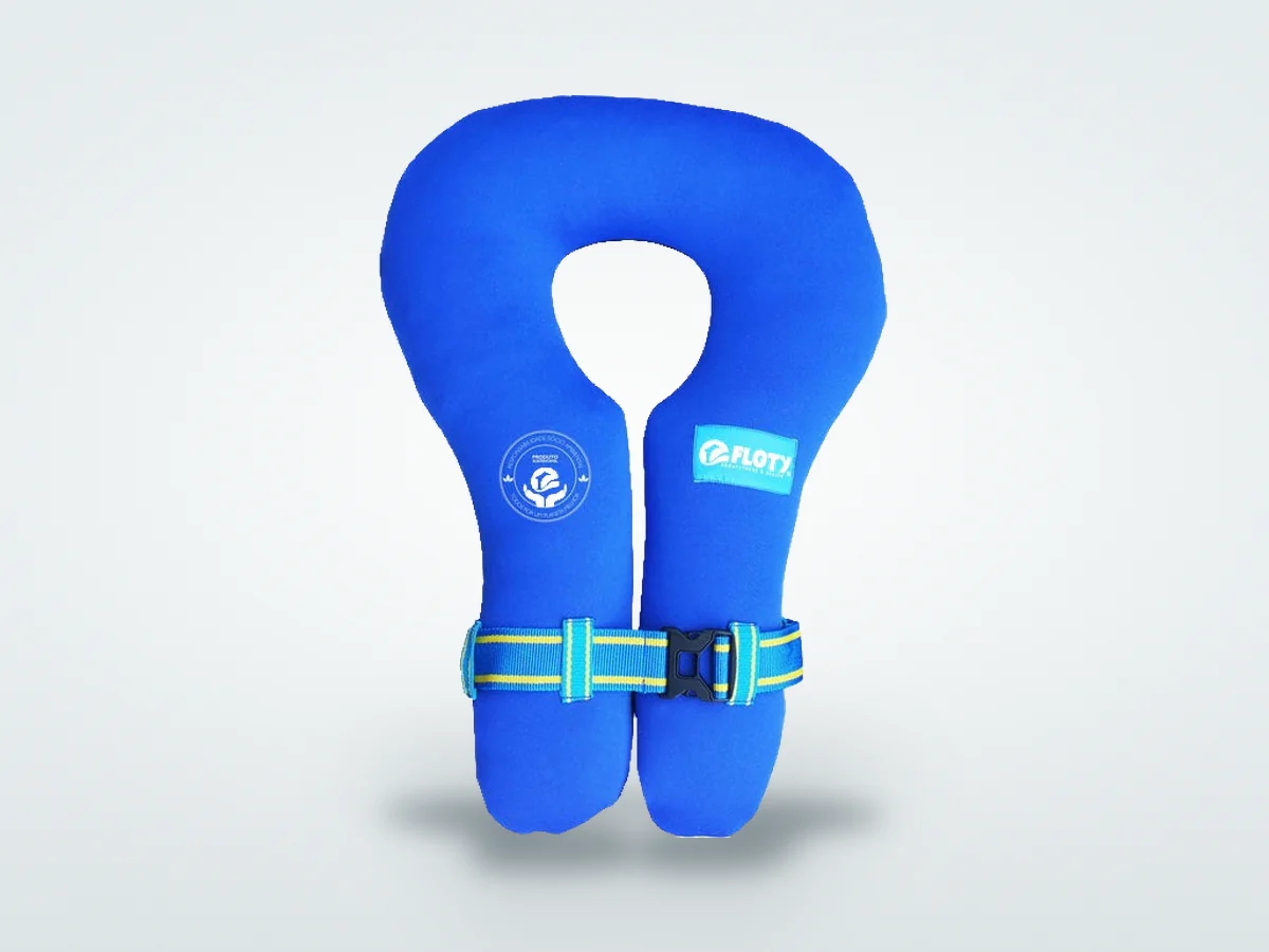 Colar cervical flutuante azul Floty para hidroterapia