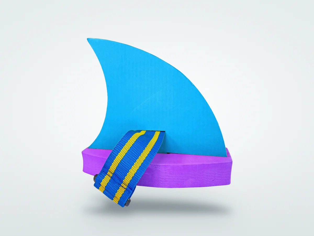 Flutuador barbatana dorsal Floty, azul e roxo