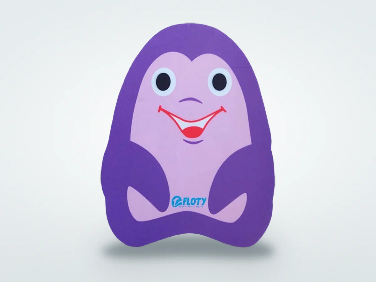 Prancha de natação infantil Baleia Floty, em EVA roxo