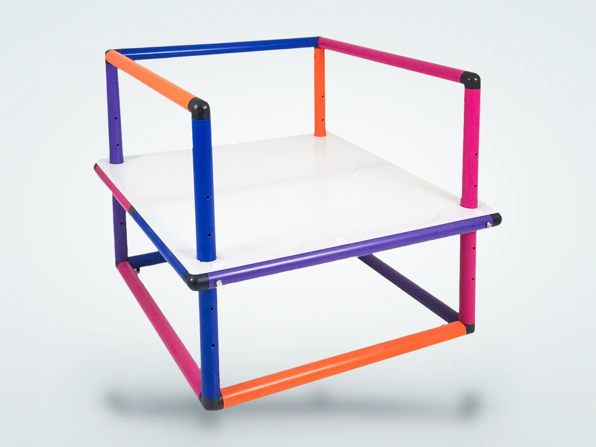 Plataforma de fundo Floty com regulagem de altura, 100 × 100 cm, painel inteiriço